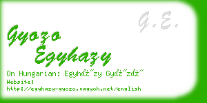 gyozo egyhazy business card